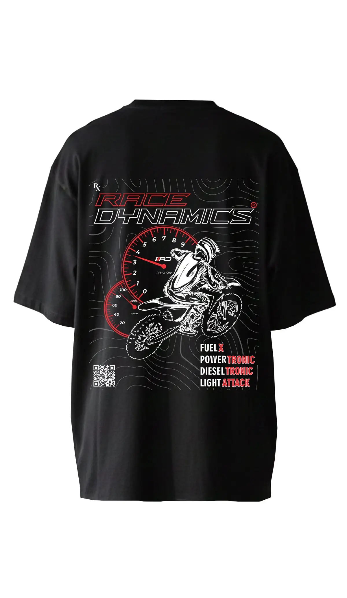 Race Dynamics Classic Black Graphic T-Shirt